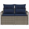 Canapé de jardin avec coussin 120 x 62 x 69 cm polyrotin 521072521072