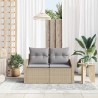 Canapé de jardin avec coussin 123 x 62 x 69 cm polyrotin 521073521073