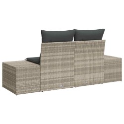 Canapé de jardin avec coussin Gris 184 x 62 x 69 cm polyrotin 521074521074