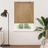 Store enrouleur avec des rideaux Marron 120 x 220 cm Bambou 521076521076