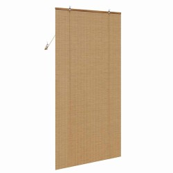 Store enrouleur avec des rideaux Marron 110 x 220 cm Bambou 521077521077