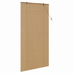Store enrouleur avec des rideaux Marron 100 x 220 cm Bambou 521079521079