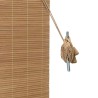 Store enrouleur avec des rideaux Marron 90 x 220 cm Bambou 521081521081