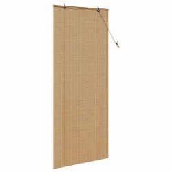 Store enrouleur avec des rideaux Marron 80 x 220 cm Bambou 521083521083