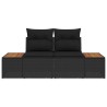 Canapé de jardin Noir 184 x 62 x 85cm polyrotin 521085521085