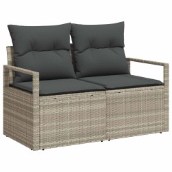 Canapé de jardin avec coussin 120 x 62 x 69 cm polyrotin 521086521086