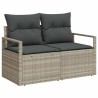 Canapé de jardin avec coussin 120 x 62 x 69 cm polyrotin 521086521086