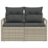 Canapé de jardin avec coussin 120 x 62 x 69 cm polyrotin 521086521086