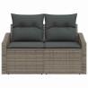 Canapé de jardin avec coussin 123 x 62 x 69 cm polyrotin 521087521087