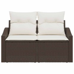 Canapé de jardin avec coussin 123 x 62 x 69 cm polyrotin 521088521088