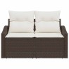 Canapé de jardin avec coussin 123 x 62 x 69 cm polyrotin 521088521088