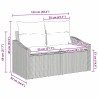 Canapé de jardin avec coussin 123 x 62 x 69 cm polyrotin 521088521088