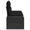 Canapé de jardin avec coussin Noir 184 x 62 x 69 cm polyrotin 521091521091