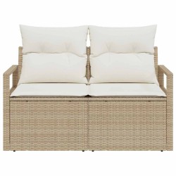 Canapé de jardin avec coussin 120 x 62 x 69 cm polyrotin 521092521092
