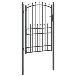 Portail de clôture avec pointes Emmen Gris 200 x 100 cm 521103521103