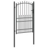 Portail de clôture avec pointes Emmen Gris 200 x 100 cm 521103521103