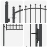 Portail de clôture avec pointes Emmen Gris 200 x 100 cm 521103521103