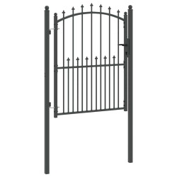 Portail de clôture avec pointes Emmen Gris 150 x 100 cm 521105521105