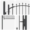 Portail de clôture avec pointes Emmen Gris 125 x 100 cm 521118521118