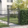 Portail de clôture avec pointe Kampen Gris 103 x 175 cm Acier 521119521119