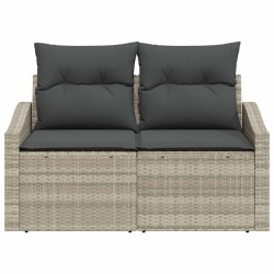 Canapé de jardin avec coussin 123 x 62 x 69 cm polyrotin 521122521122
