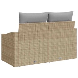 Canapé de jardin avec coussin 123 x 62 x 69 cm polyrotin 521126521126
