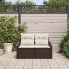 Canapé de jardin avec coussin 123 x 62 x 69 cm polyrotin 521128521128