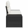 Canapé de jardin avec coussin Noir 184 x 62 x 69 cm polyrotin 521131521131