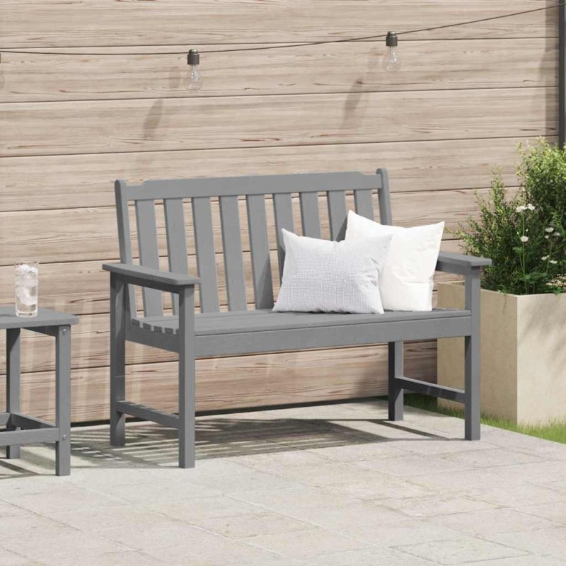 Banc de jardin Gris clair 120 x 59 x 88 cm HDPE 521132521132