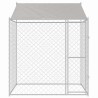 Cage pour chien avec toit Argenté 200 x 200 x 258 cm 521136521136