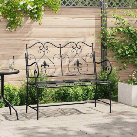 Banc de jardin Noir 104 x 54 x 93 cm Acier 521147521147