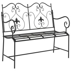 Banc de jardin Noir 104 x 54 x 93 cm Acier 521147521147