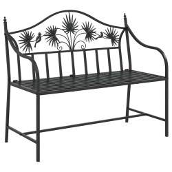 Banc de jardin Noir 104 x 52,5 x 89 cm Acier 521148521148