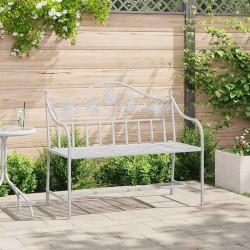 Banc de jardin Blanc antique 104 x 52,5 x 89 cm Acier 521149521149