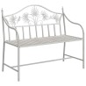 Banc de jardin Blanc antique 104 x 52,5 x 89 cm Acier 521149521149