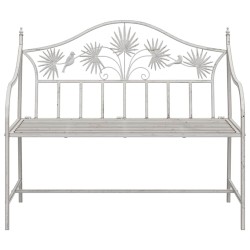 Banc de jardin Blanc antique 104 x 52,5 x 89 cm Acier 521149521149