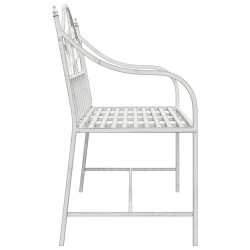 Banc de jardin Blanc antique 104 x 52,5 x 89 cm Acier 521149521149