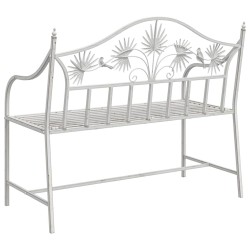 Banc de jardin Blanc antique 104 x 52,5 x 89 cm Acier 521149521149