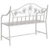 Banc de jardin Blanc antique 104 x 52,5 x 89 cm Acier 521149521149