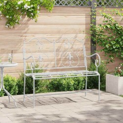 Banc de jardin Blanc antique 104 x 54 x 93 cm Acier 521150521150