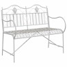 Banc de jardin Blanc antique 103,5 x 59 x 89 cm Acier 521156521156