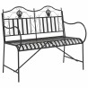 Banc de jardin Noir 103,5 x 59 x 89 cm Acier 521158521158