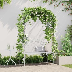 Banc de jardin Blanc antique 121 x 48 x 200 cm Acier 521159521159