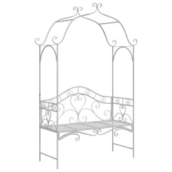 Banc de jardin Blanc antique 121 x 48 x 200 cm Acier 521159521159