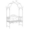 Banc de jardin Blanc antique 121 x 48 x 200 cm Acier 521159521159
