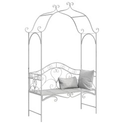Banc de jardin Blanc antique 121 x 48 x 200 cm Acier 521159521159