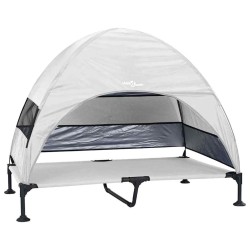 Lit surélevé pour chien Gris Argenté 127 x 81 x 108 cm 521172521172