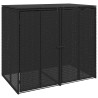 Boîte de poubelle 2 pcs Noir 130 x 80 x 115 cm Polyéthylène 521180521180