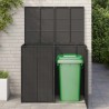 Boîte de poubelle 2 pcs Noir 130 x 80 x 115 cm Polyéthylène 521180521180