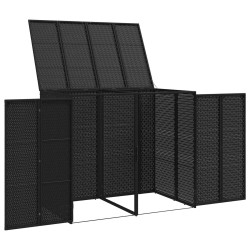 Boîte de poubelle 2 pcs Noir 130 x 80 x 115 cm Polyéthylène 521180521180